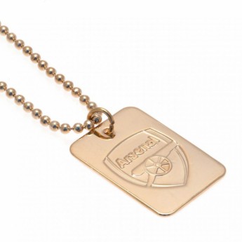 FC Arsenal nyaklánc dögcédulával Gold Plated Dog Tag & Chain