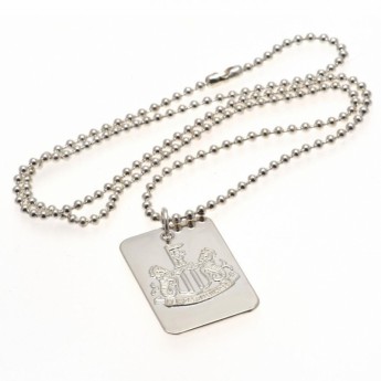 Newcastle United nyaklánc dögcédulával Silver Plated Dog Tag & Chain