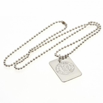 FC Chelsea nyaklánc dögcédulával Silver Plated Dog Tag & Chain