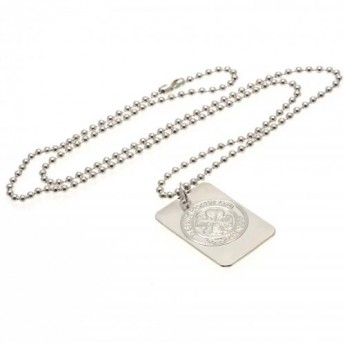 FC Celtic nyaklánc dögcédulával Silver Plated Dog Tag & Chain