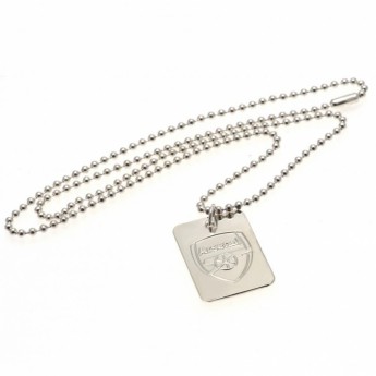 FC Arsenal nyaklánc dögcédulával Silver Plated Dog Tag & Chain