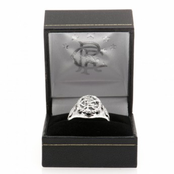 FC Rangers gyűrű Silver Plated Crest Ring Large