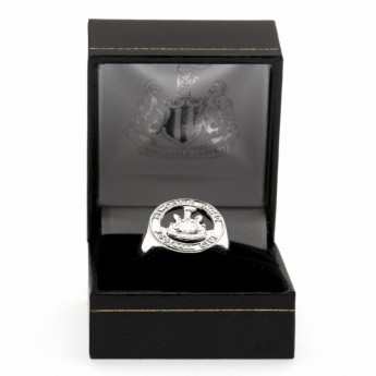 Newcastle United gyűrű Silver Plated Crest Medium