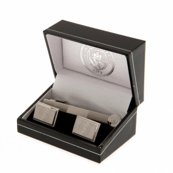 Manchester City nyakkendő tű és mandzsettagomb szett Tie Slide & Cufflink Set