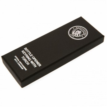 Manchester City kulcstartó üveg nyitóval Key Ring Torch Bottle Opener