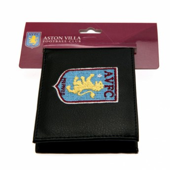 Aston Villa technikai bőr pénztárca Embroidered Wallet