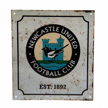 Newcastle United fali tábla Retro Logo Sign