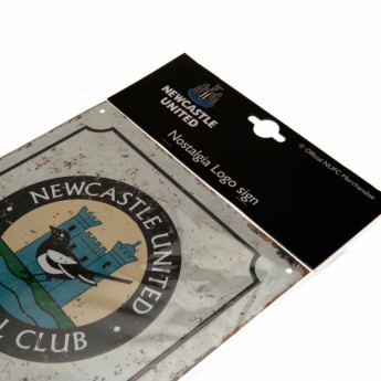Newcastle United fali tábla Retro Logo Sign