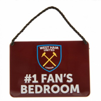 West Ham United hálószoba tábla Bedroom Sign No1 Fan