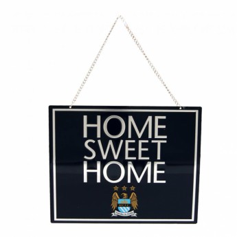 Manchester City fém tábla Home Sweet Home Sign EC