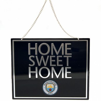 Manchester City fém tábla Home Sweet Home Sign