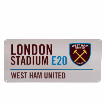 West Ham United fali tábla Street Sign
