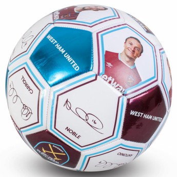 West Ham United aláírt labda Photo Signature Football