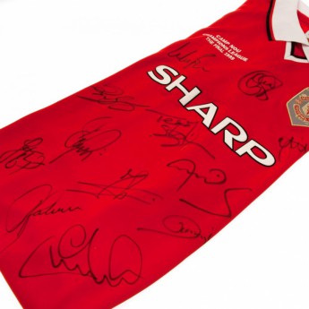 Legendák futball mez Manchester United 1999 Champions League Final Signed Shirt