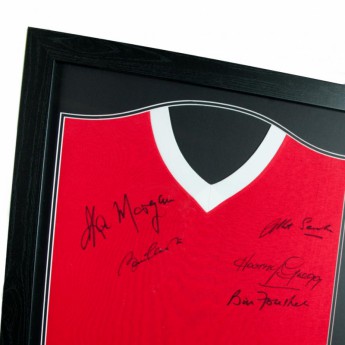Legendák bekeretezett mez Manchester United 1958 Busby Babes Signed Shirt (Framed)