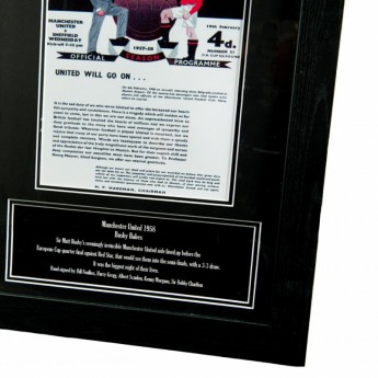 Legendák bekeretezett mez Manchester United 1958 Busby Babes Signed Shirt (Framed)