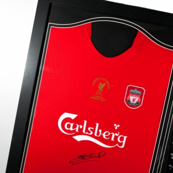 Legendák bekeretezett mez FC Liverpool Gerrard Signed Shirt Istanbul (Framed)