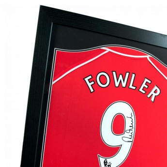 Legendák bekeretezett mez FC Liverpool Fowler Signed Shirt (Framed)