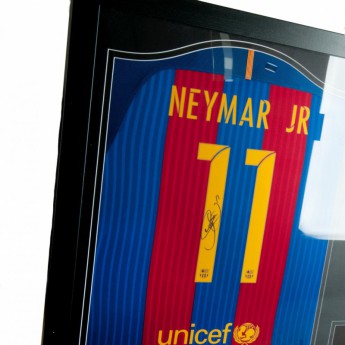 Legendák bekeretezett mez FC Barcelona Neymar Signed Shirt (Framed)