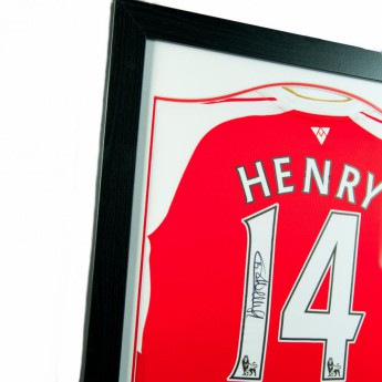 Legendák bekeretezett mez FC Arsenal Henry Signed Shirt (Framed)