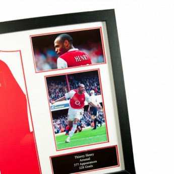 Legendák bekeretezett mez FC Arsenal Henry Signed Shirt (Framed)