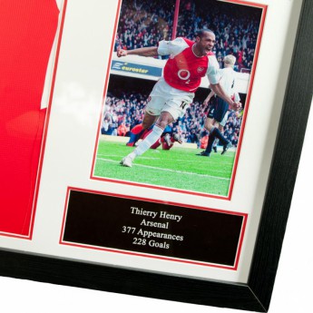 Legendák bekeretezett mez FC Arsenal Henry Signed Shirt (Framed)