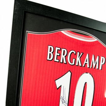 Legendák bekeretezett mez FC Arsenal Bergkamp Signed Shirt (Framed)