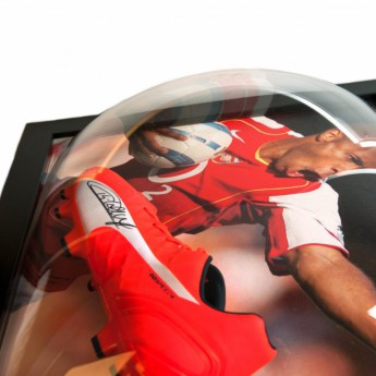 Legendák bekeretezett futballcipő FC Arsenal Henry Signed Boot (Framed)