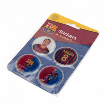 FC Barcelona matricák 3D Stickers 4pk Iniesta