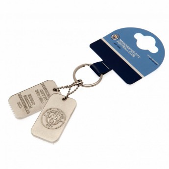 Manchester City kulcstartó Dog Tag Keyring