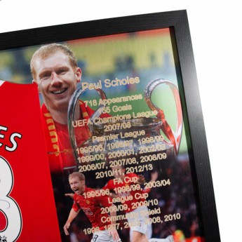 Legendák bekeretezett mez Manchester United Scholes Signed Shirt (Framed)