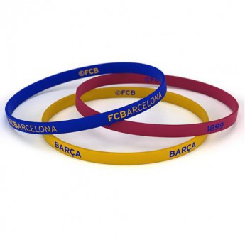 FC Barcelona szilikon karkötő 3pk Silicone Wristbands