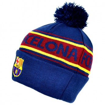 BARCELONA TEXT CUFF KNITTED HAT