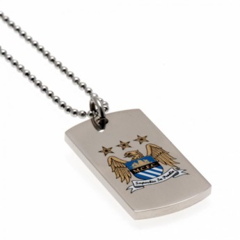 Manchester City nyakpánt Colour Crest Dog Tag & Chain EC