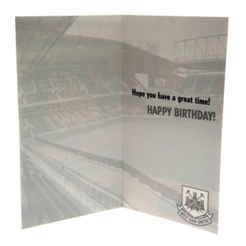 West Ham United születésnapi köszöntő Birthday Card CT