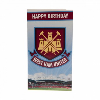 West Ham United születésnapi köszöntő Birthday Card CT