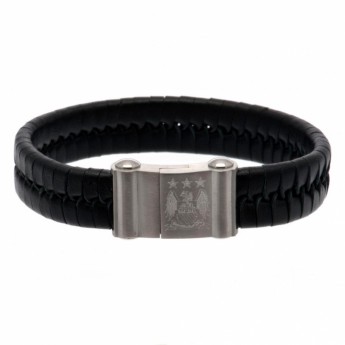Manchester City bőr karkötő Single Plait Leather Bracelet EC