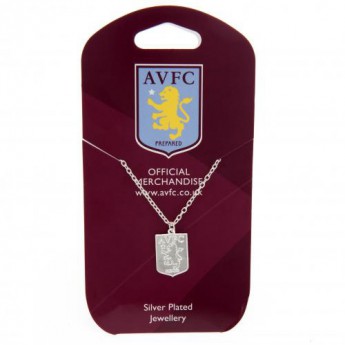 Aston Villa nyaklánc medállal Silver Plated Pendant & Chain
