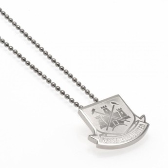 West Ham United nyaklánc medállal Stainless Steel Pendant & Chain CT LG