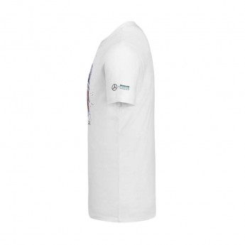 Mercedes AMG Petronas férfi póló white Hamilton Helmet F1 Team 2019