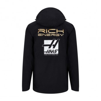 Haas F1 férfi kapucnis kabát Energy Team Rain black F1 Team 2019