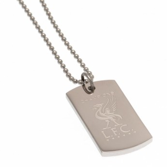 FC Liverpool nyaklánc dögcédulával Champions Of Europe Engraved Dog Tag & Chain
