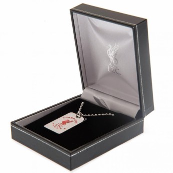 FC Liverpool nyaklánc dögcédulával Champions Of Europe Colour Crest Dog Tag & Chain