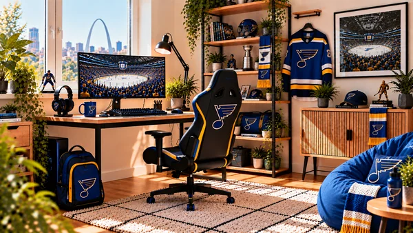 Inspiráció St. Louis Blues szurkolói dolgozósarokhoz