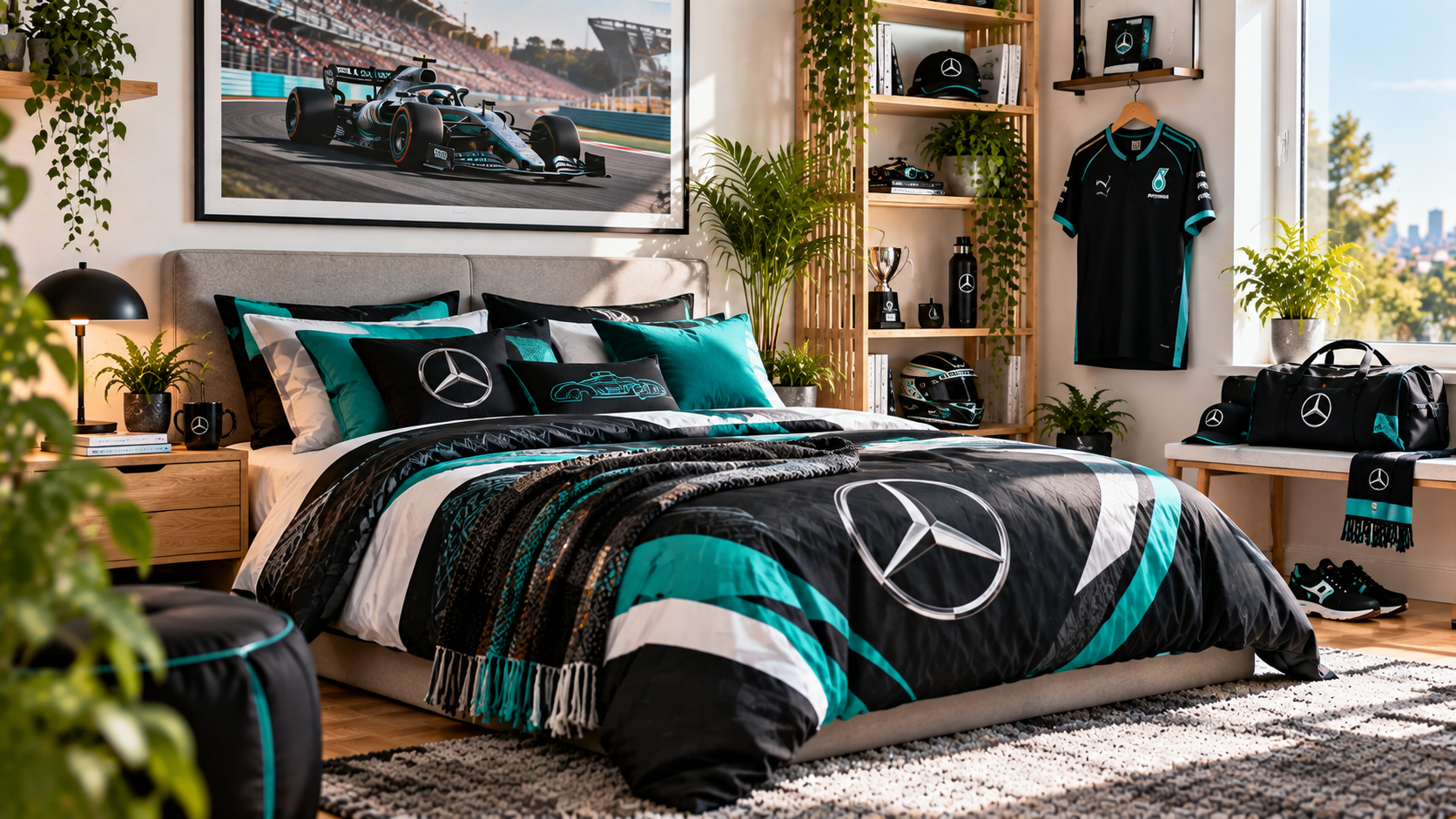 Inspiráció Mercedes AMG Petronas szurkolói szobához