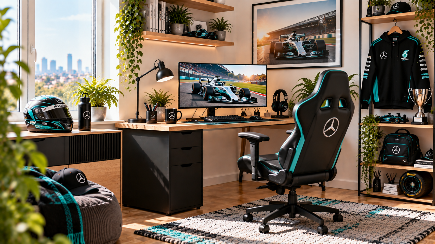Inspiráció Mercedes AMG Petronas szurkolói dolgozósarokhoz