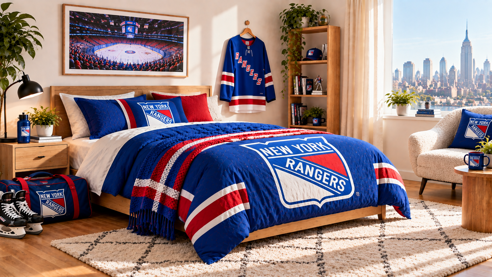 Inspiráció New York Rangers szurkolói szobához
