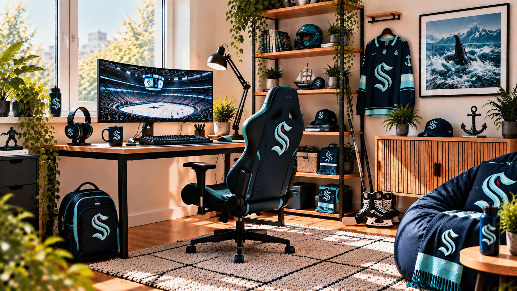 Inspiráció Seattle Kraken szurkolói dolgozósarokhoz