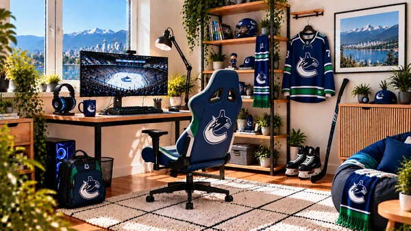 Inspiráció Vancouver Canucks szurkolói dolgozósarokhoz
