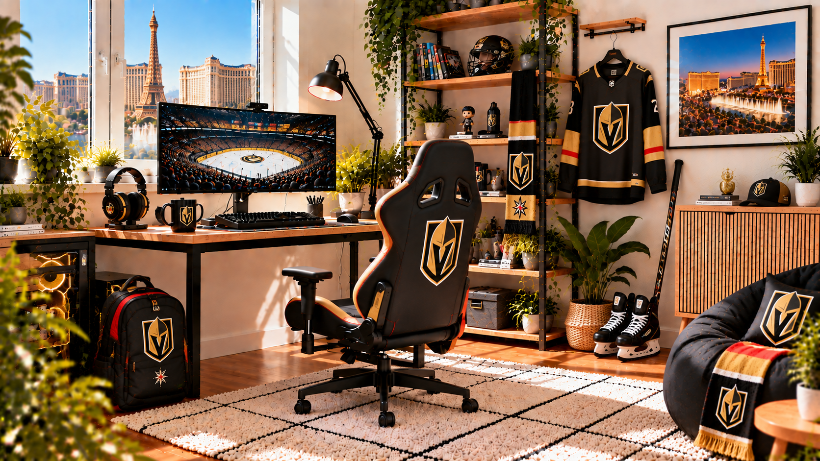 Inspiráció Vegas Golden Knights szurkolói dolgozósarokhoz
